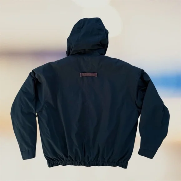 London Fog Green and Navy Blue Bomber Jacket with Removable Liner, Men's Medium - Picture 4 of 10